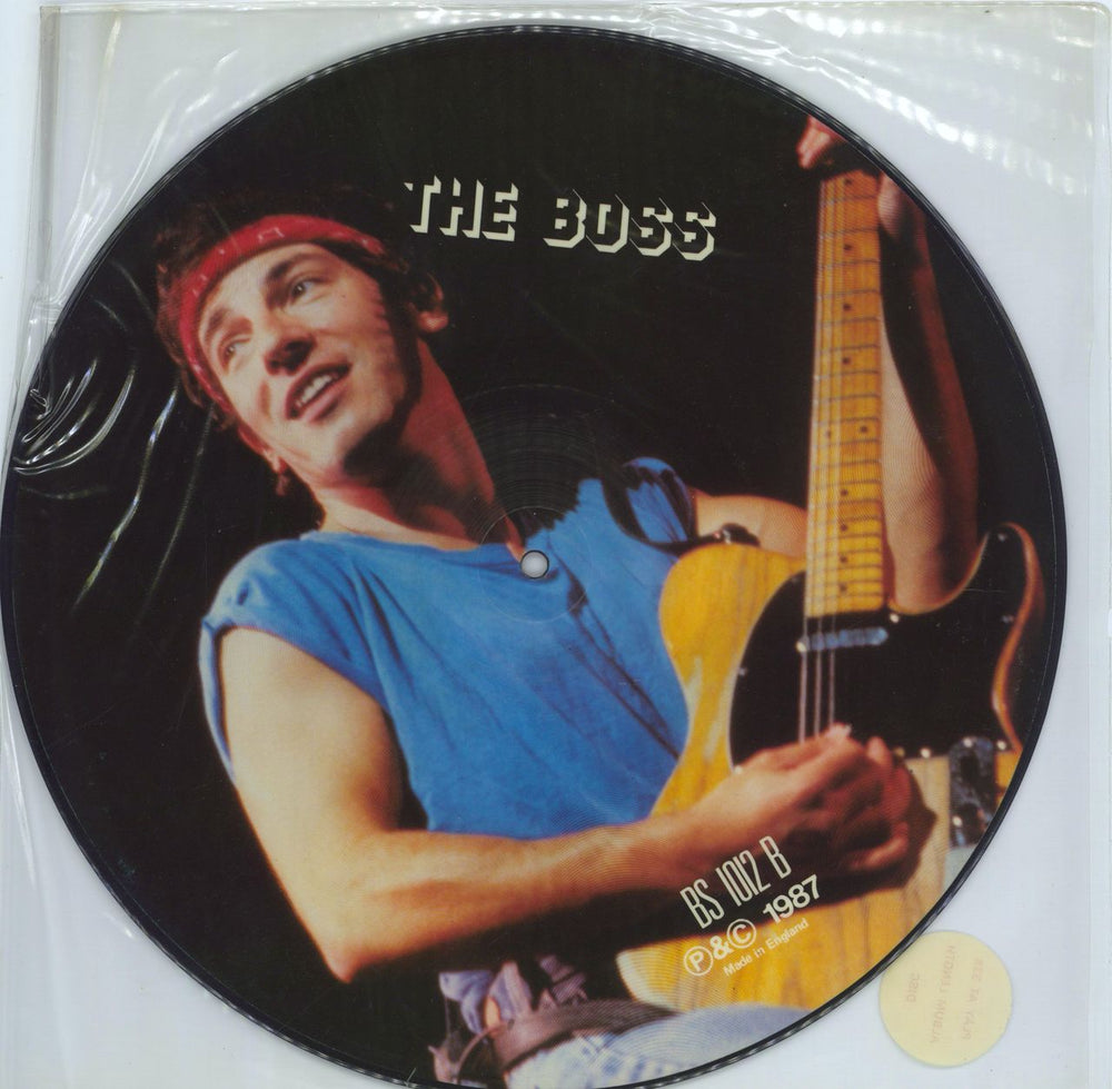 Bruce Springsteen Interview Picture Disc - Stickered PVC sleeve UK picture disc LP (vinyl picture disc album)