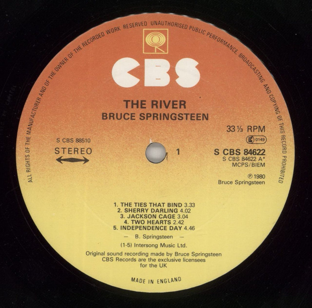 Bruce Springsteen The River - Stickered - Complete UK 2-LP vinyl record set (Double LP Album) SPR2LTH250090