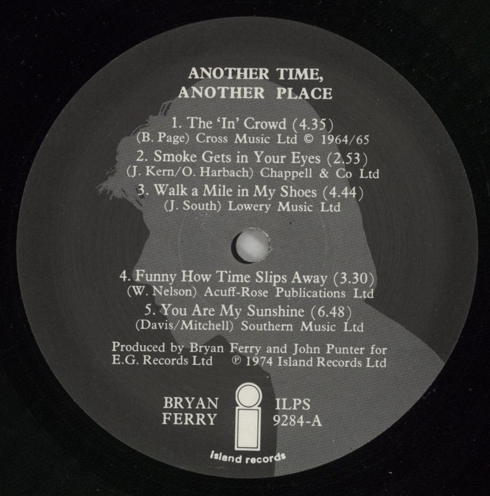 Bryan Ferry Another Time, Another Place UK vinyl LP album (LP record) FERLPAN782762