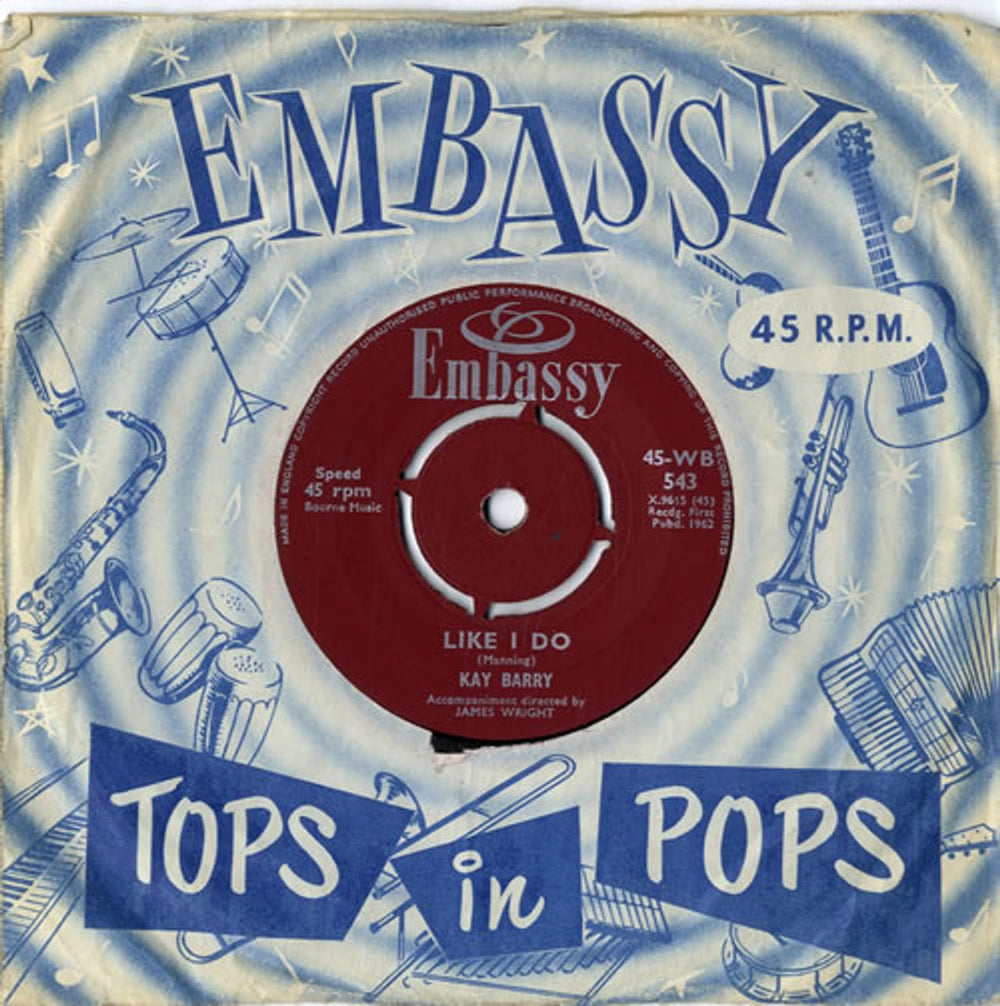 Bud Ashton Dance On! UK 7" vinyl single (7 inch record / 45) 45-WB543