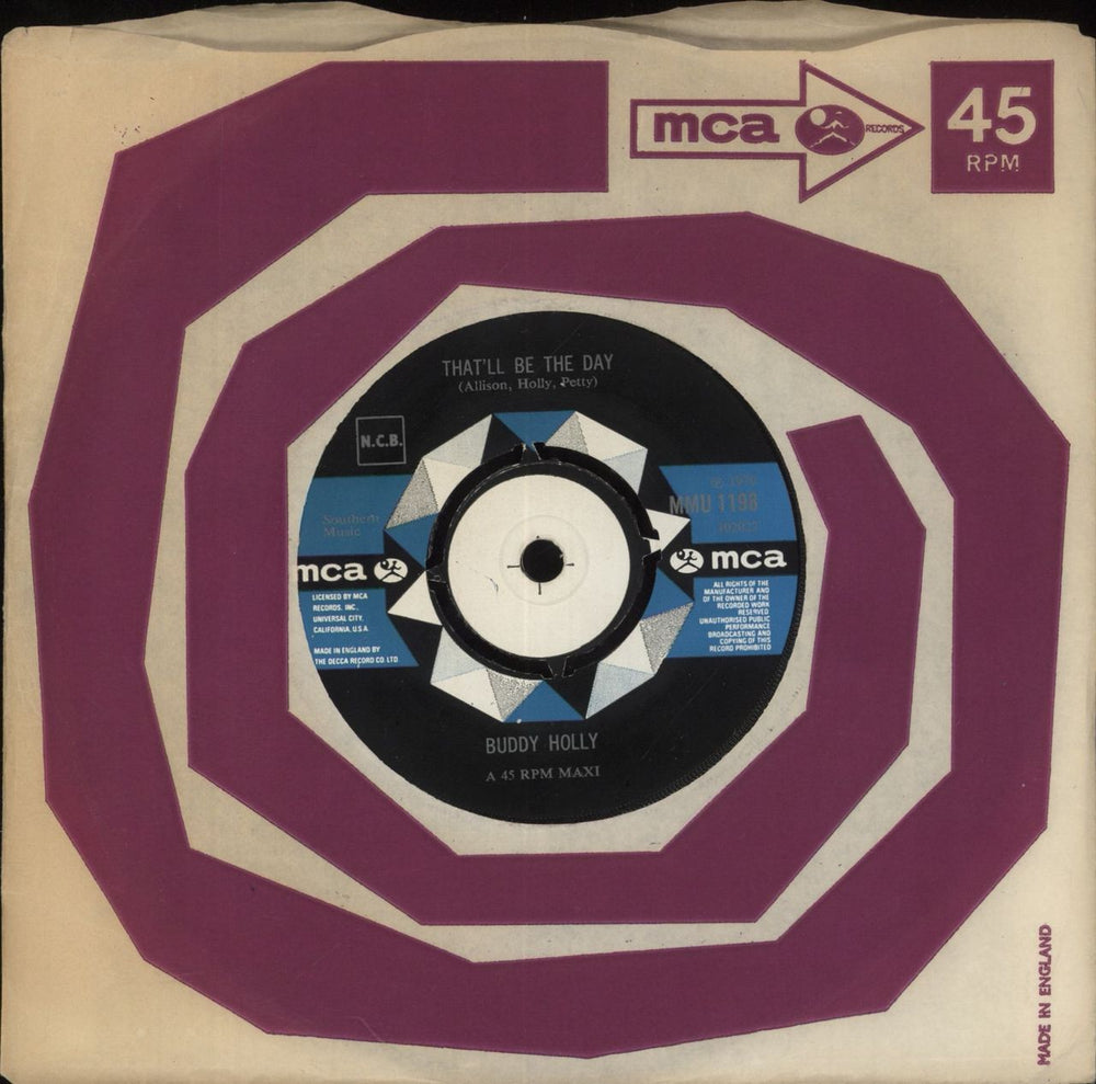 Buddy Holly That'll Be The Day UK 7" vinyl single (7 inch record / 45) MMU1198