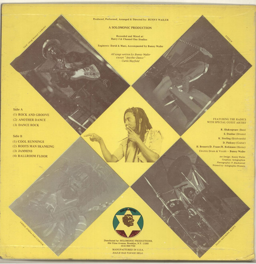 Bunny Wailer Rock 'N' Groove US vinyl LP album (LP record)