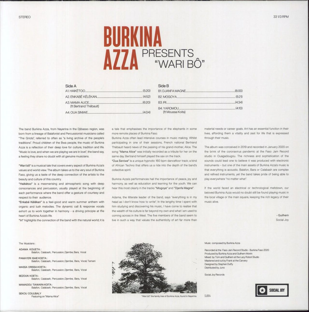 Burkina Azza Wari bo UK vinyl LP album (LP record)