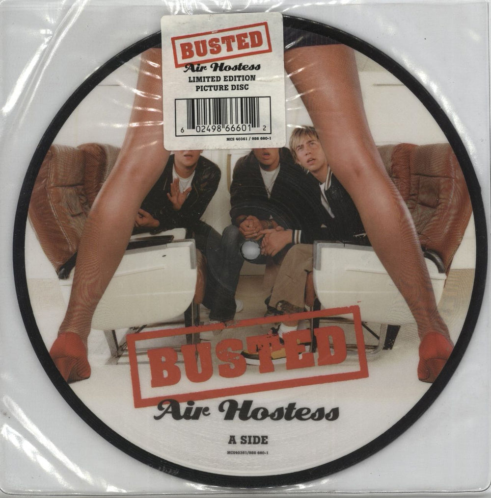 Busted Air Hostess UK 7" vinyl picture disc (7 inch picture disc single) MCS40361