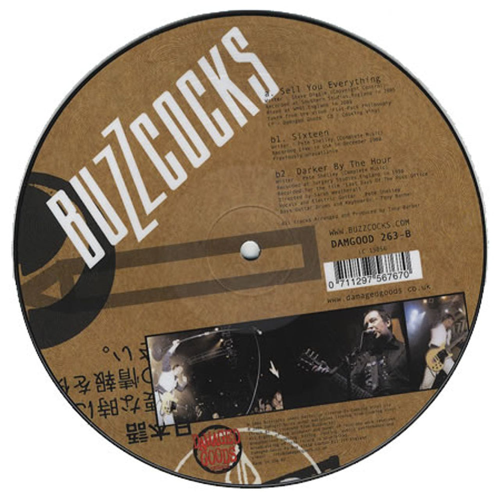 Buzzcocks Sell You Everything UK 7" vinyl picture disc (7 inch picture disc single) BUZ7PSE371238