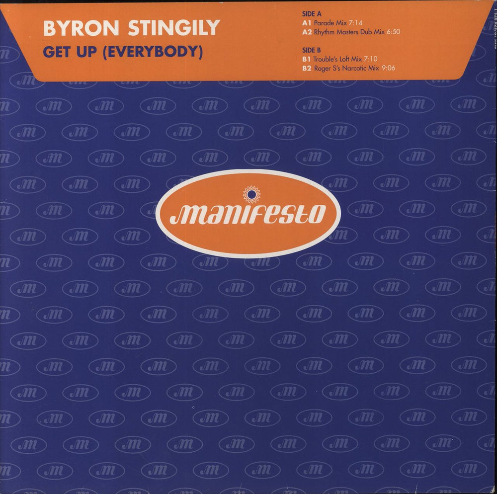 Byron Stingily Get Up [Everybody] UK 12" vinyl single (12 inch record / Maxi-single) FESX19
