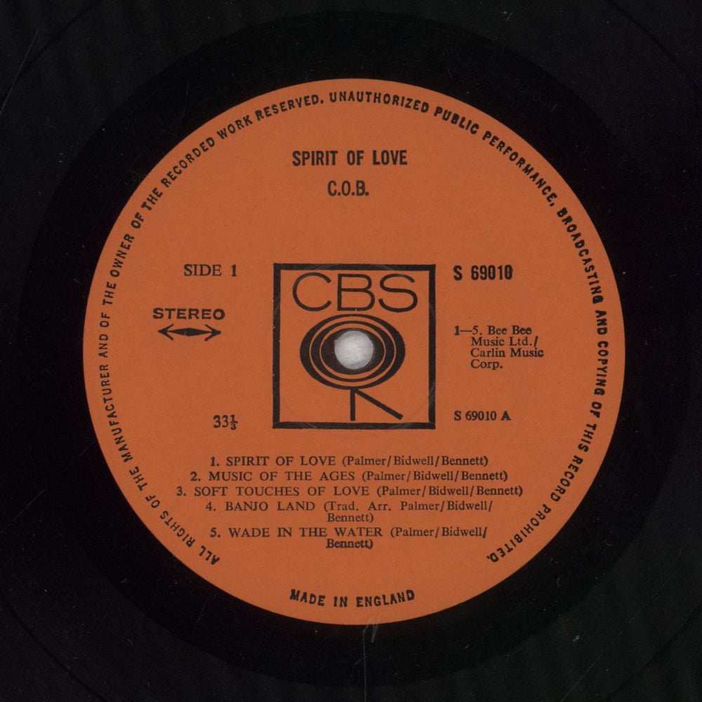 C.O.B. Spirit Of Love - 1st UK vinyl LP album (LP record)