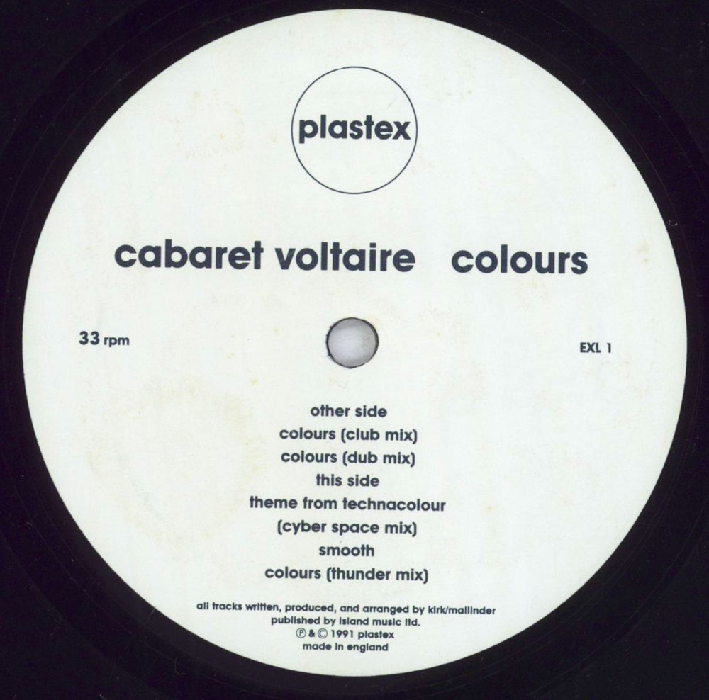 Cabaret Voltaire Colours EP UK vinyl LP album (LP record) VOLLPCO522408