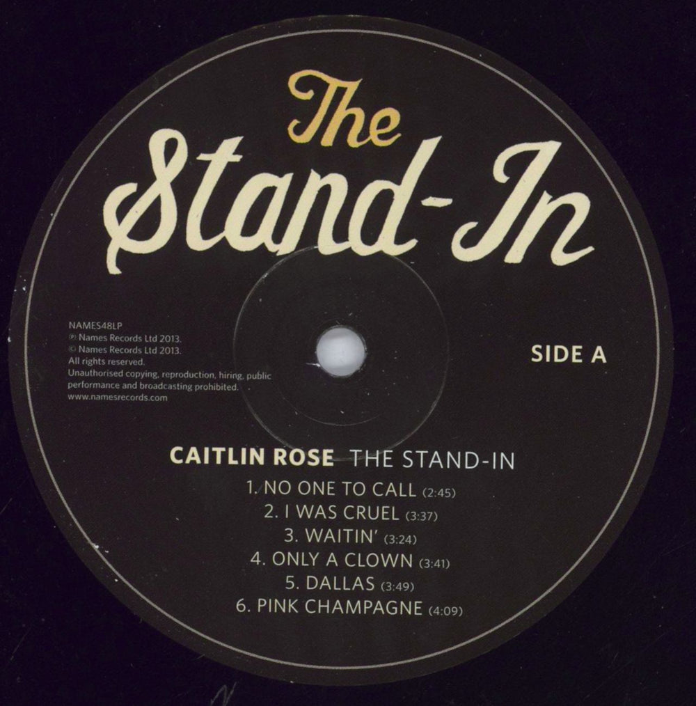 Caitlin Rose The Stand-In UK vinyl LP album (LP record) C0ILPTH829290