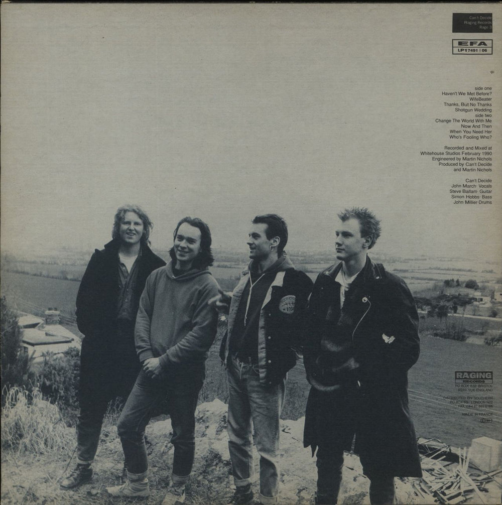 Can't Decide Can't Decide UK vinyl LP album (LP record)