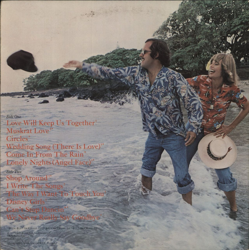 Captain & Tennille Captain & Tennille's Greatest Hits UK vinyl LP album (LP record)