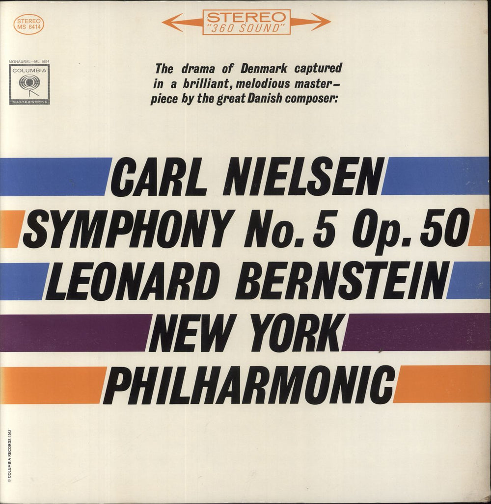 Carl Nielsen Symphony No. 5, Op. 50 UK vinyl LP album (LP record) MS6414