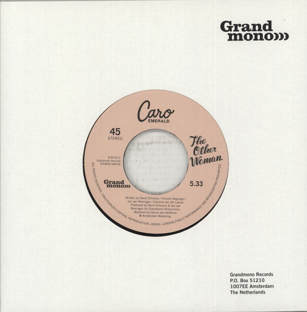Caro Emerald The Other Woman - RSD '12 Dutch 7" vinyl single (7 inch record / 45) 8714835094319