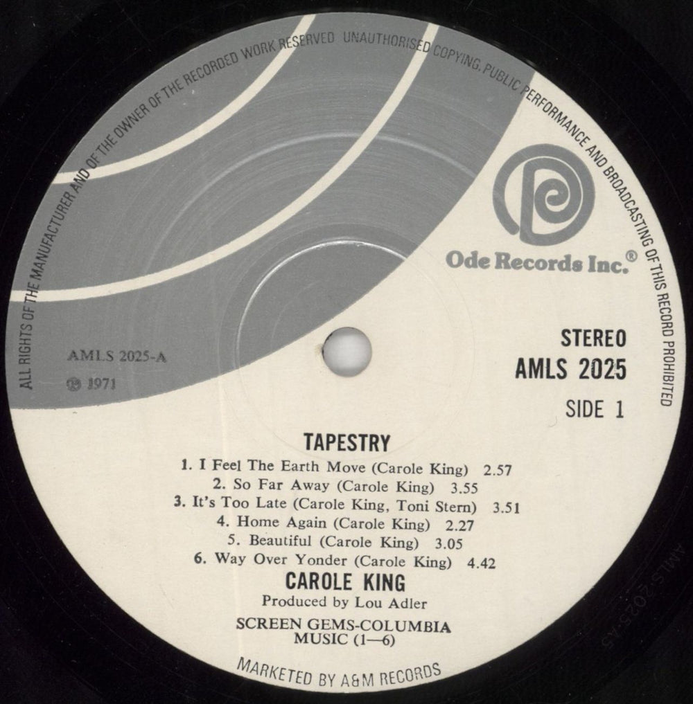 Carole King Tapestry - 2nd - EX UK vinyl LP album (LP record) CRLLPTA861166