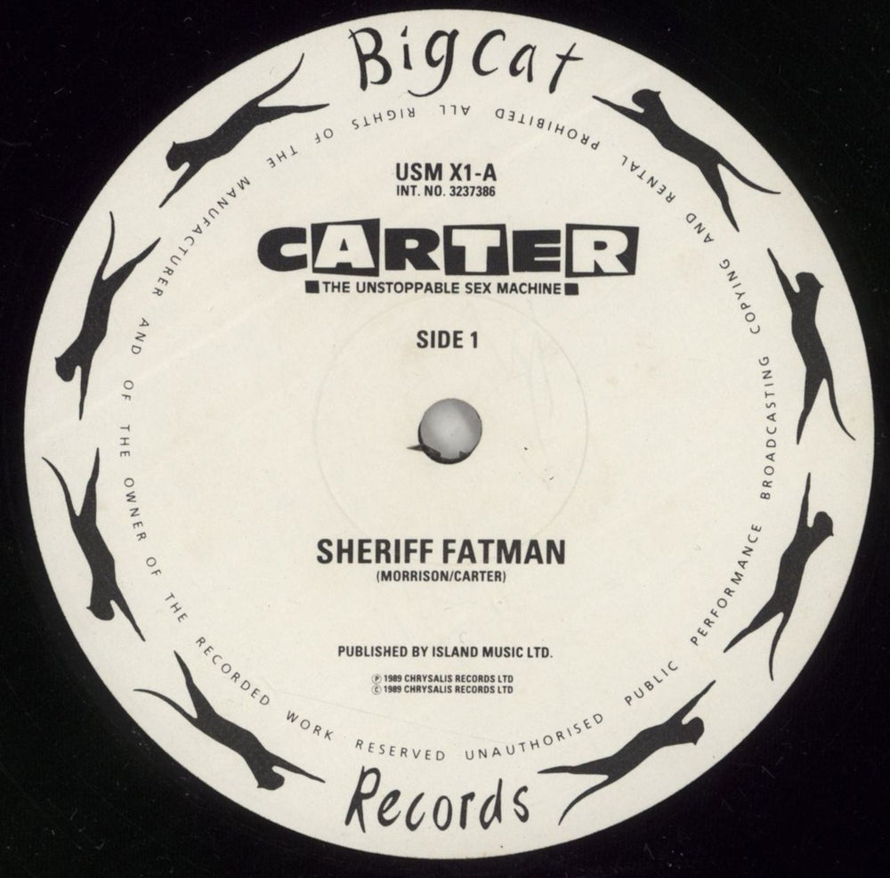 Carter USM Sheriff Fatman UK 12" vinyl single (12 inch record / Maxi-single) USM12SH27585