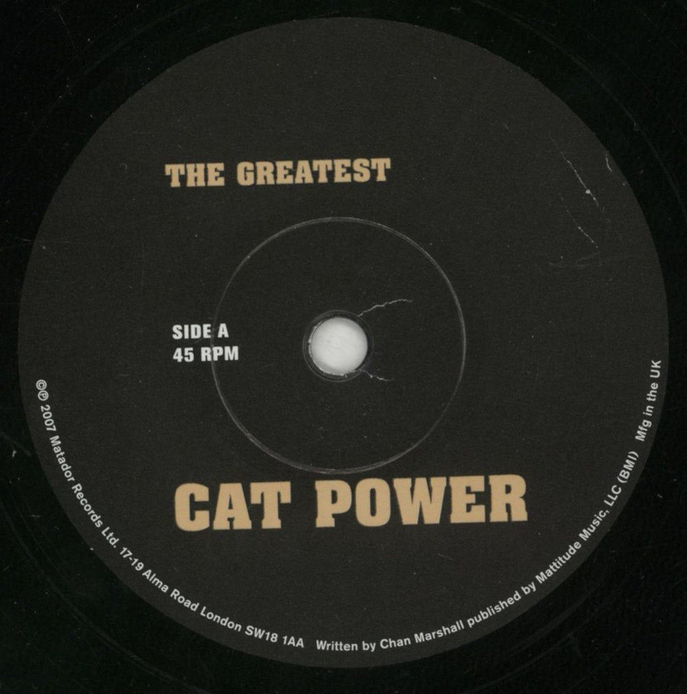 Cat Power The Greatest UK 7" vinyl single (7 inch record / 45) CTP07TH390580