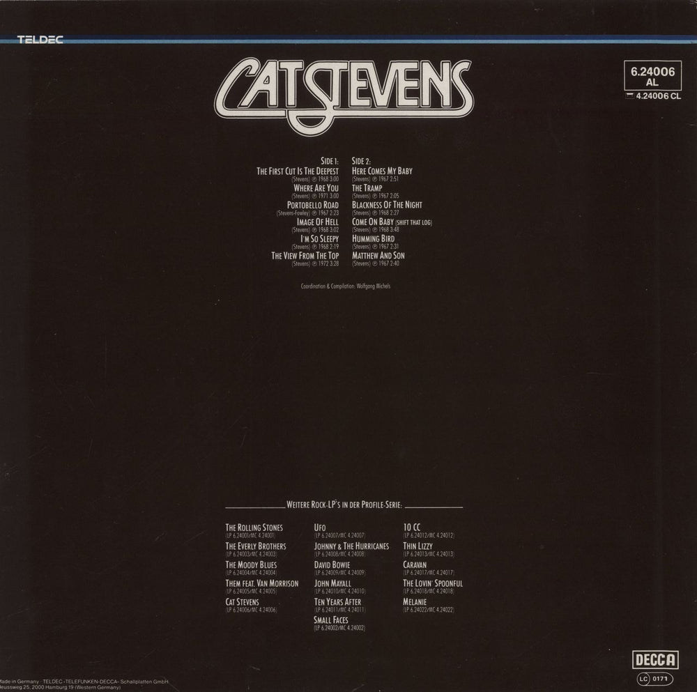 Cat Stevens Cat Stevens German vinyl LP album (LP record)