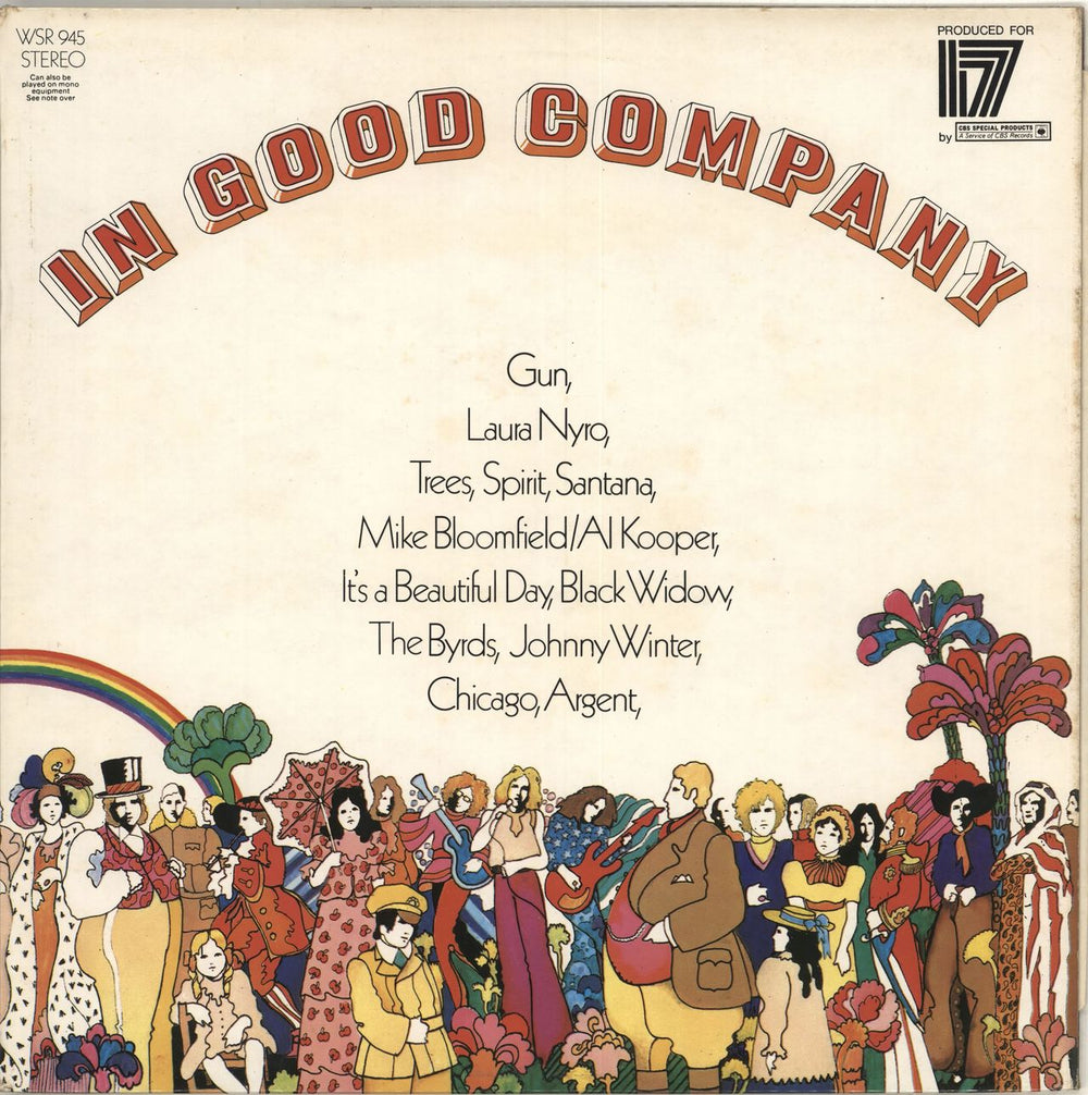 CBS Records In Good Company UK vinyl LP album (LP record) WSR945