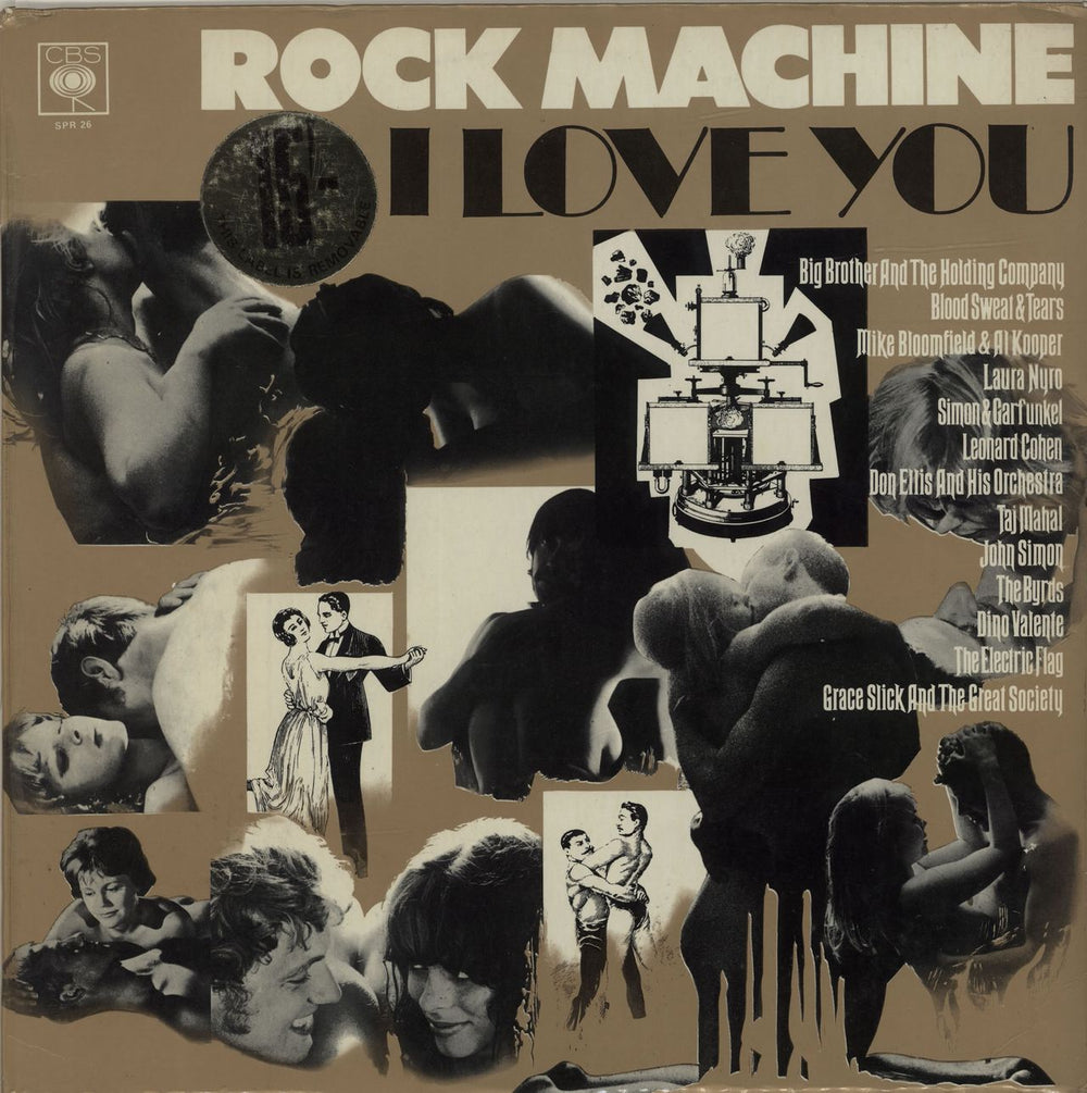 CBS Records Rock Machine I Love You - stickered p/s UK vinyl LP album (LP record) SPR26