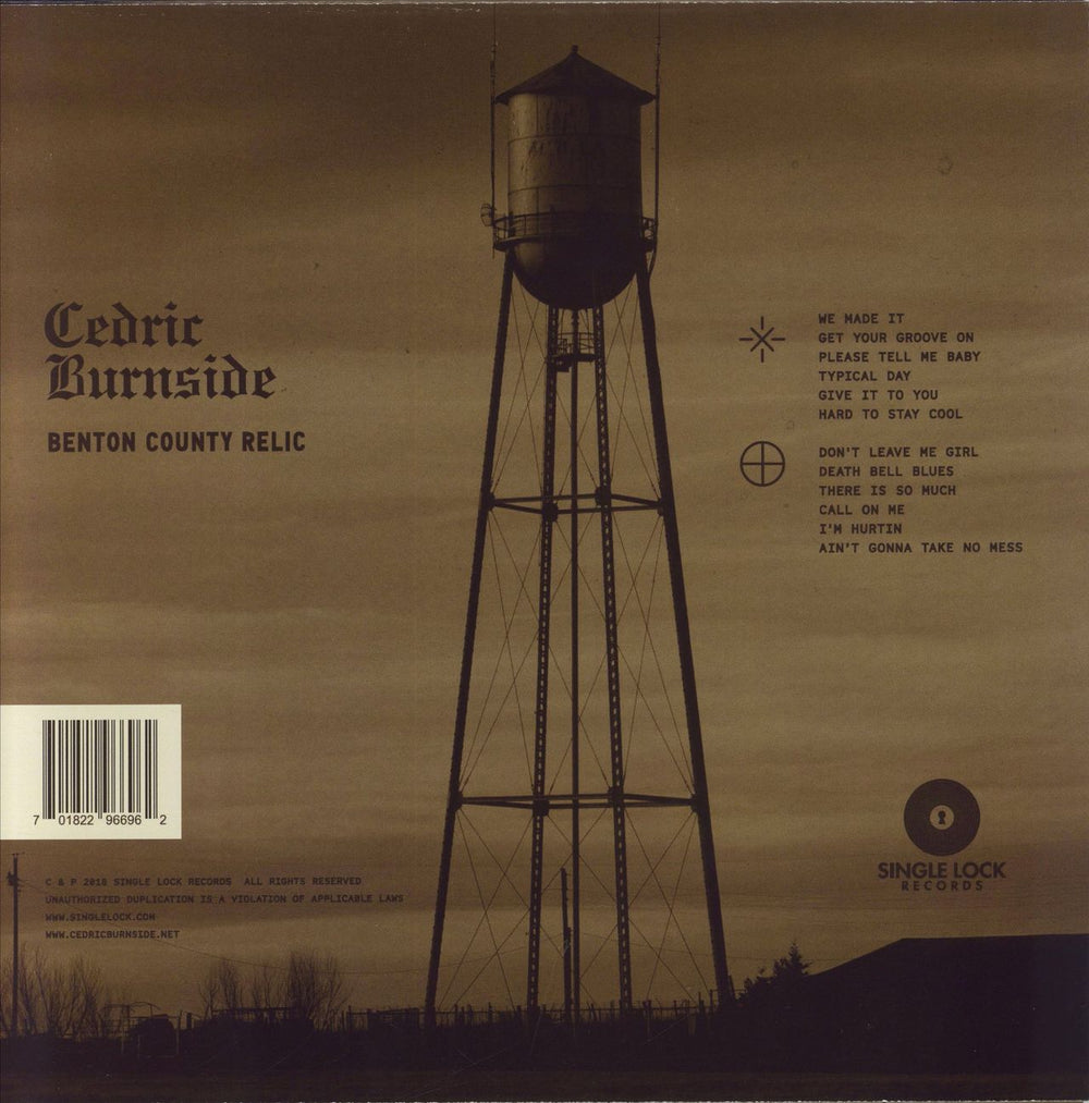 Cedric Burnside Benton County Relic US vinyl LP album (LP record) 701822966962