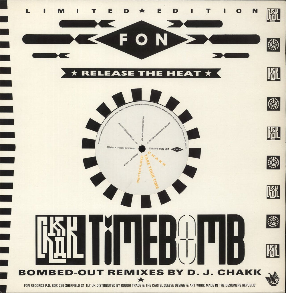 Chakk Timebomb EP - Bombed-Out Remixes UK 12" vinyl single (12 inch record / Maxi-single) FONL6
