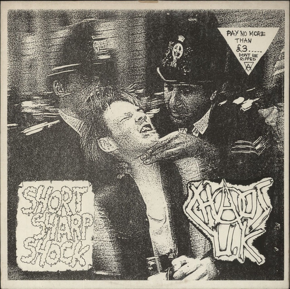 Chaos U.K. Short Sharp Shock - 1st - EX UK vinyl LP album (LP record) GURT1