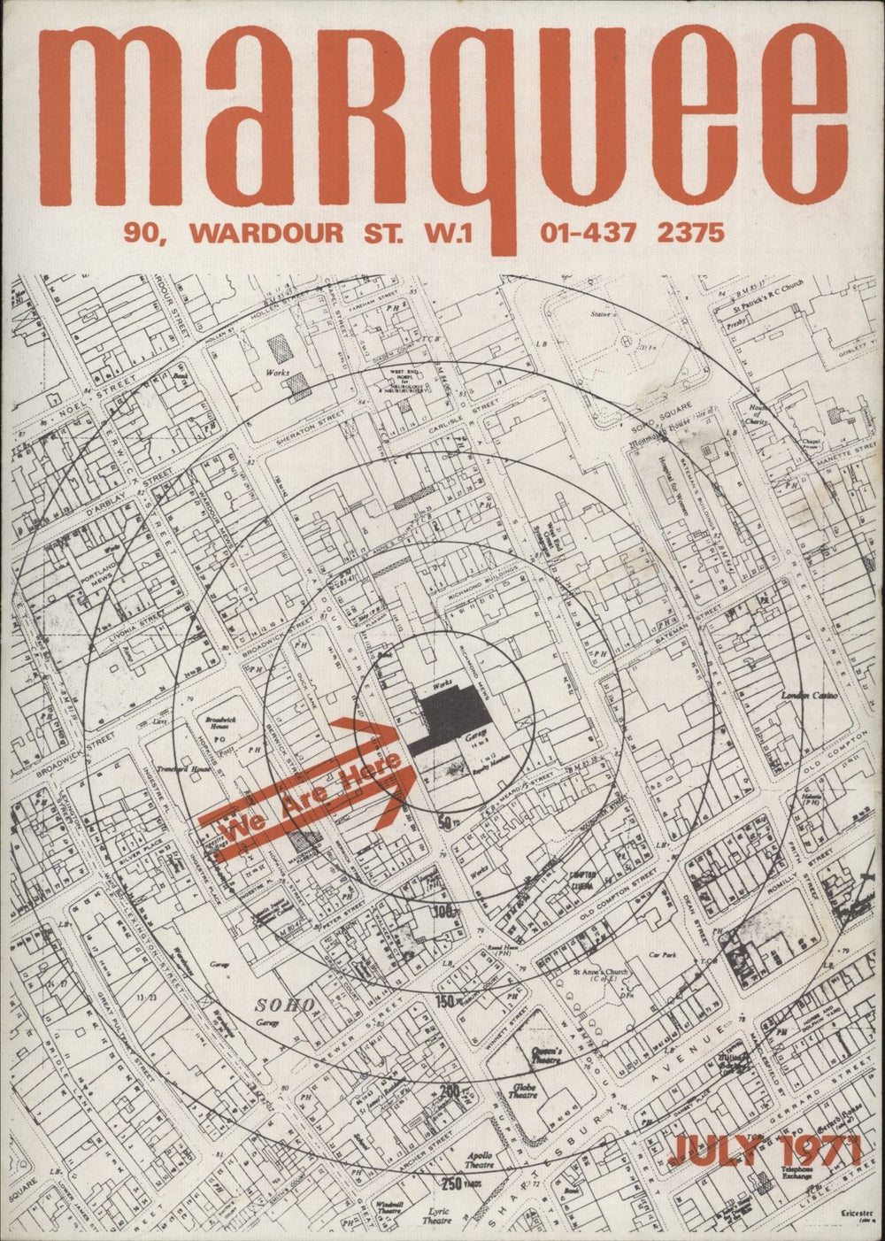 Charisma Records Marquee Flyer - Charisma Week UK Promo handbill