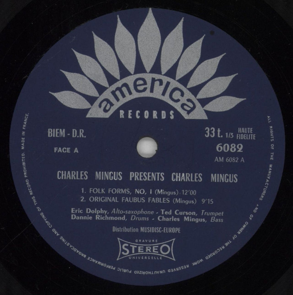 Charles Mingus Charles Mingus Presents Charles Mingus French vinyl LP album (LP record) CA8LPCH612083