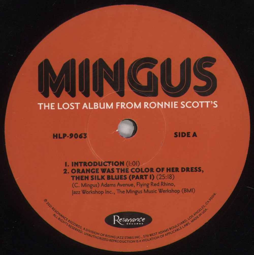 Charles Mingus The Lost Album From Ronnie Scott's - RSD '22 - 180 Gram US 3-LP vinyl record set (Triple LP Album) CA83LTH852026