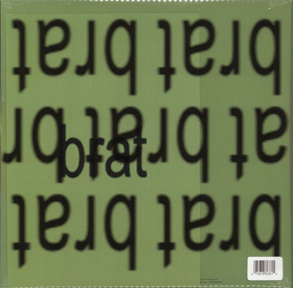 Charli XCX Brat - Black Translucent Vinyl - Sealed + Artwork Print & Printed PVC Outer Sleeve US vinyl LP album (LP record) 075678603815