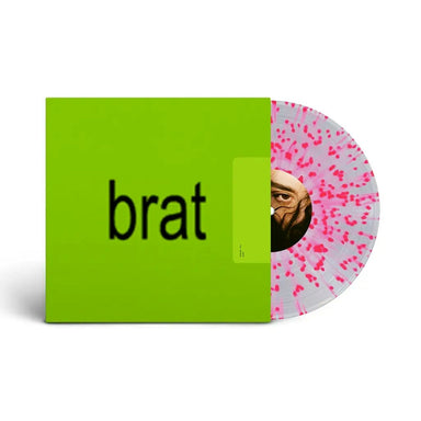Charli XCX Brat - Clear Pink Splatter Vinyl - Sealed UK vinyl LP album (LP record) 075678609244