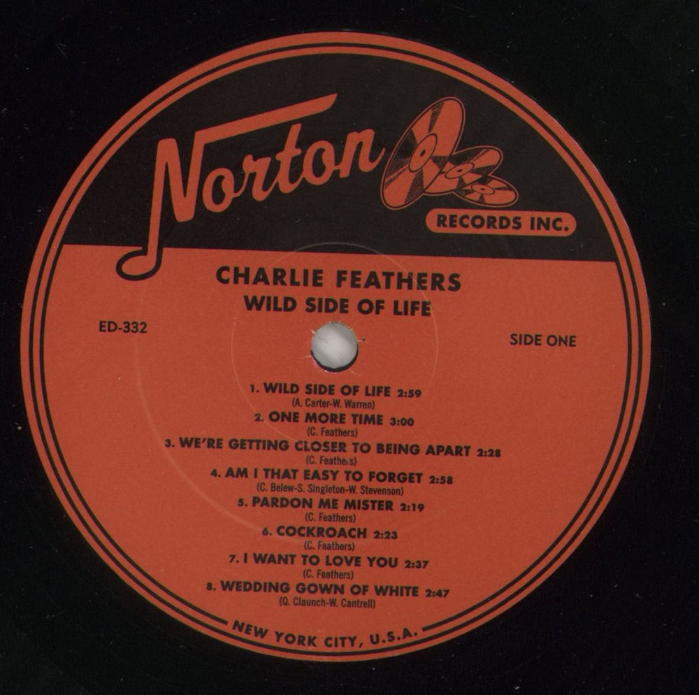 Charlie Feathers Wild Side Of Life - Rare And Unissued Recordings - Volume One US vinyl LP album (LP record) 8CFLPWI867838
