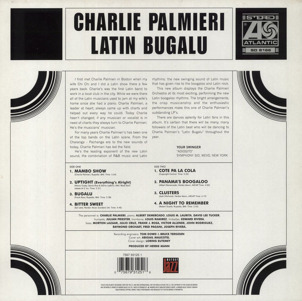 Charlie Palmieri Latin Bugalu UK vinyl LP album (LP record) 075679312518