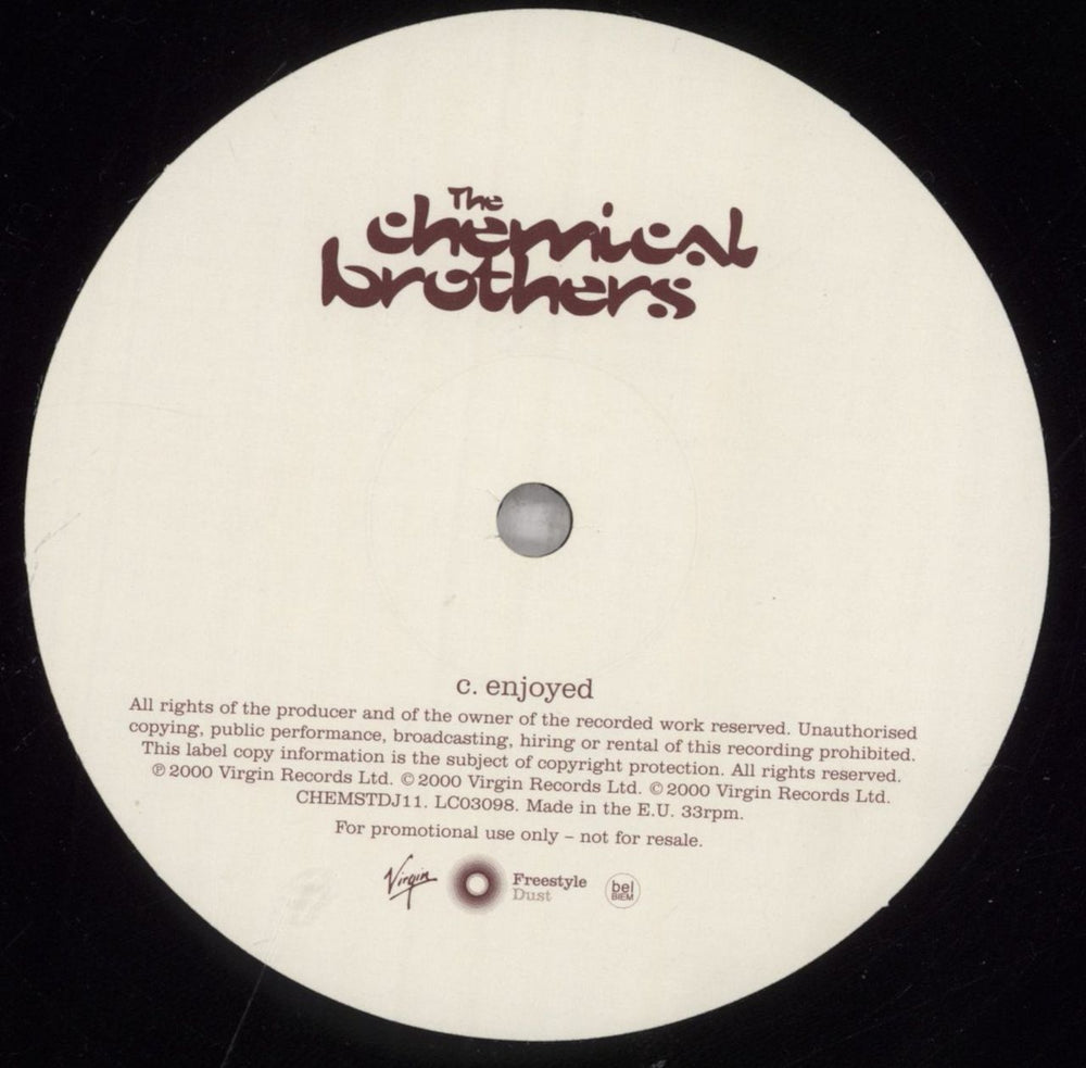 Chemical Brothers Music: Response UK Promo 12" vinyl single (12 inch record / Maxi-single)