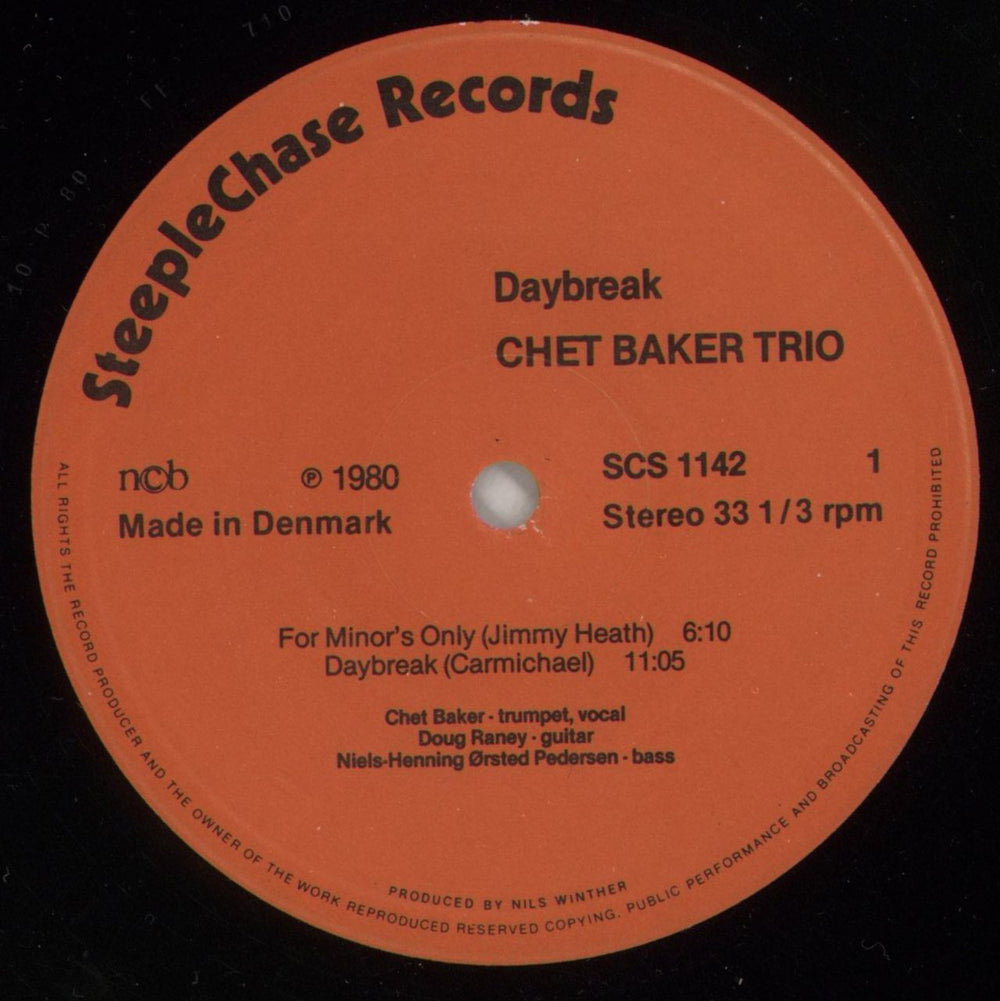 Chet Baker Daybreak Danish vinyl LP album (LP record) 6CBLPDA469161