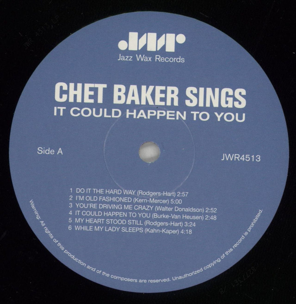 Chet Baker It Could Happen To You: Chet Baker Sings - 180gm Spanish vinyl LP album (LP record) 6CBLPIT864397