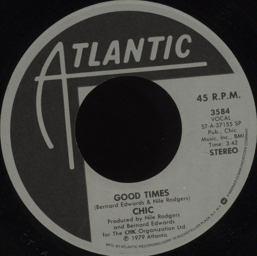 Chic Good Times US 7" vinyl single (7 inch record / 45) 3584