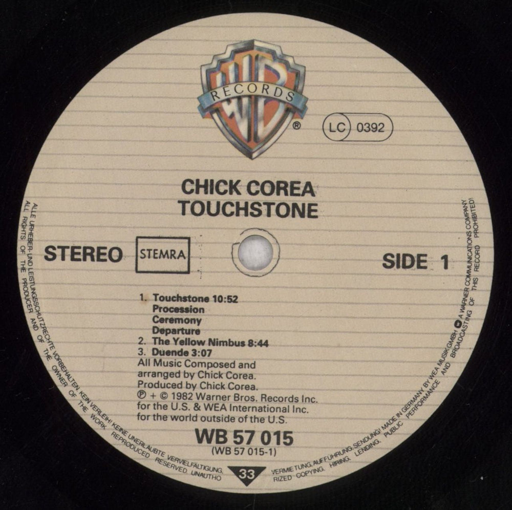 Chick Corea Touchstone German vinyl LP album (LP record) CKCLPTO313949