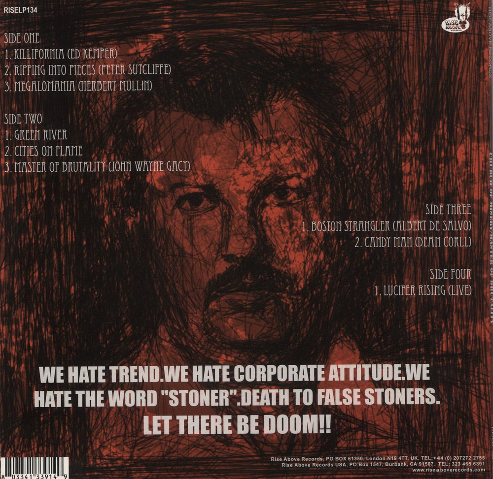 Church Of Misery Master Of Brutality - Gold Sparkle Vinyl UK 2-LP vinyl record set (Double LP Album) 803341339149