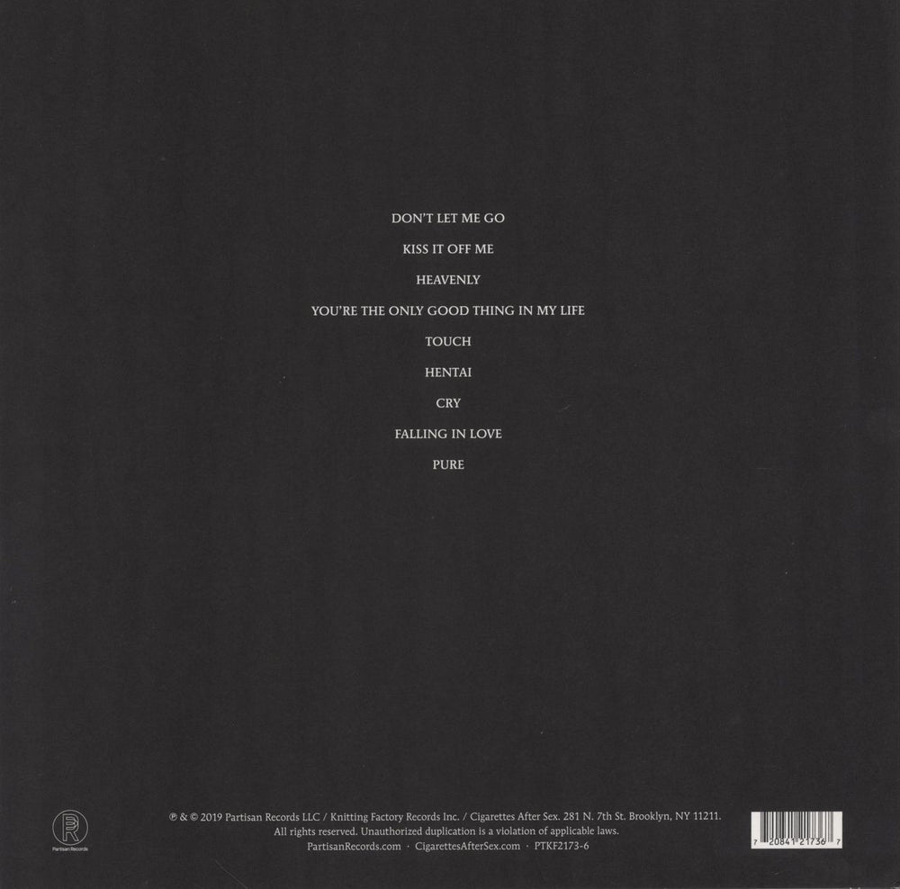 Cigarettes After Sex Cry - Grey Vinyl - Autographed UK vinyl LP album (LP record) 720841217367