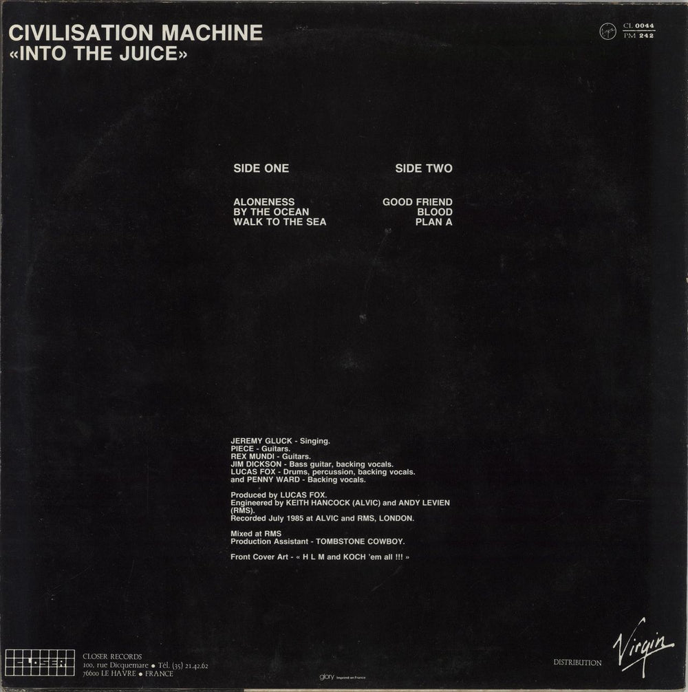 Civilisation Machine Into The Juice French 12" vinyl single (12 inch record / Maxi-single)