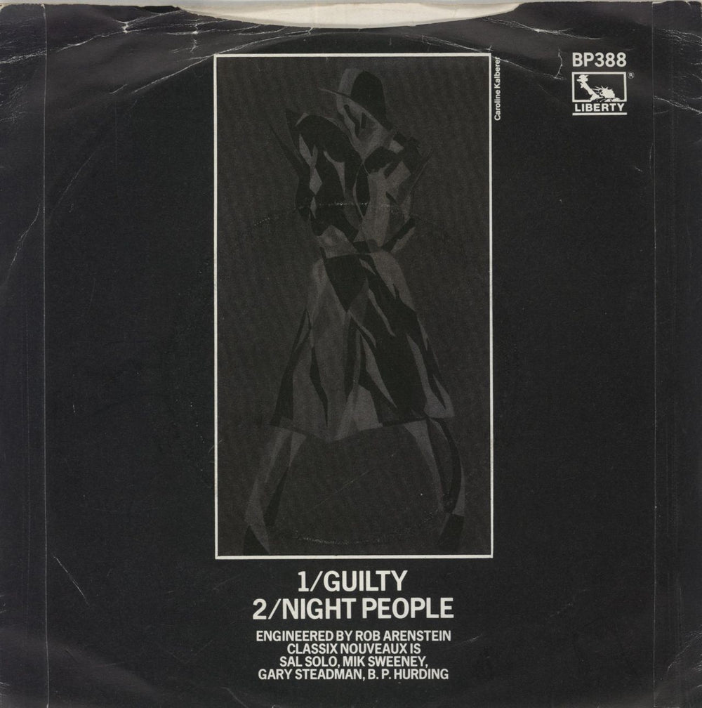 Classix Nouveaux Guilty - 4pr UK 7" vinyl single (7 inch record / 45)