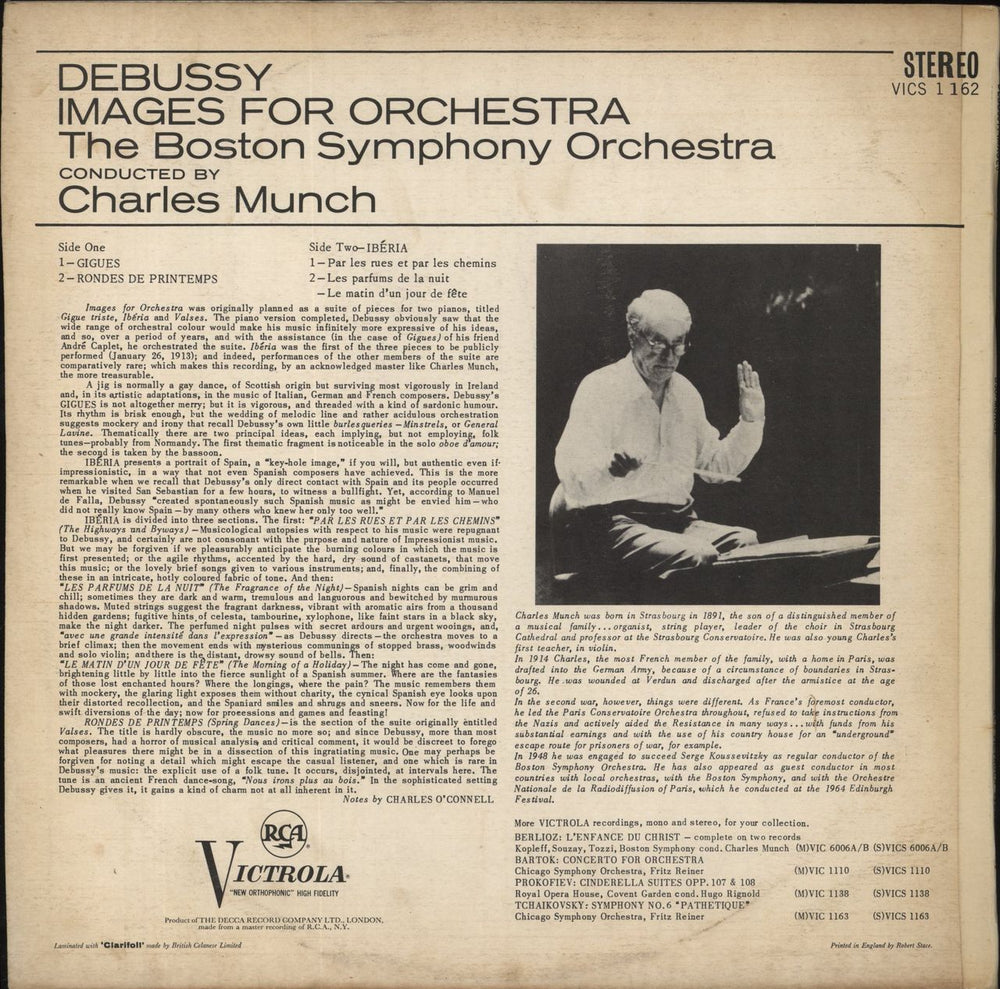 Claude Debussy Debussy: Images For Orchestra UK vinyl LP album (LP record)