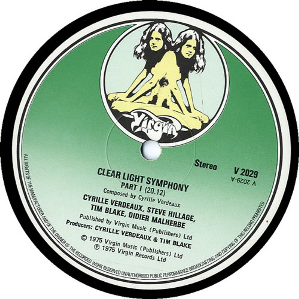 Clearlight Clearlight Symphony UK vinyl LP album (LP record) CL5LPCL559883