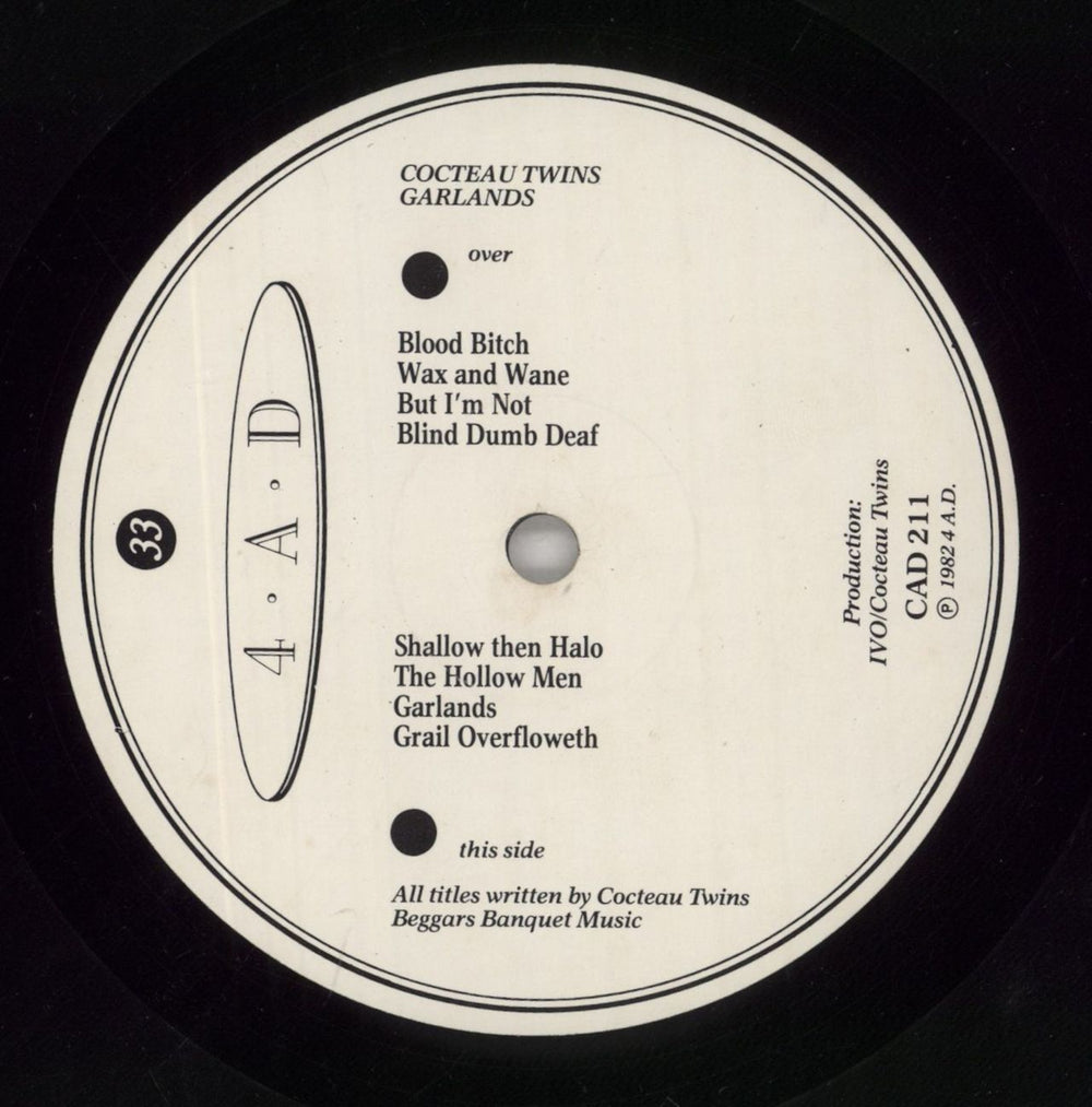 Cocteau Twins Garlands UK vinyl LP album (LP record) COCLPGA174443