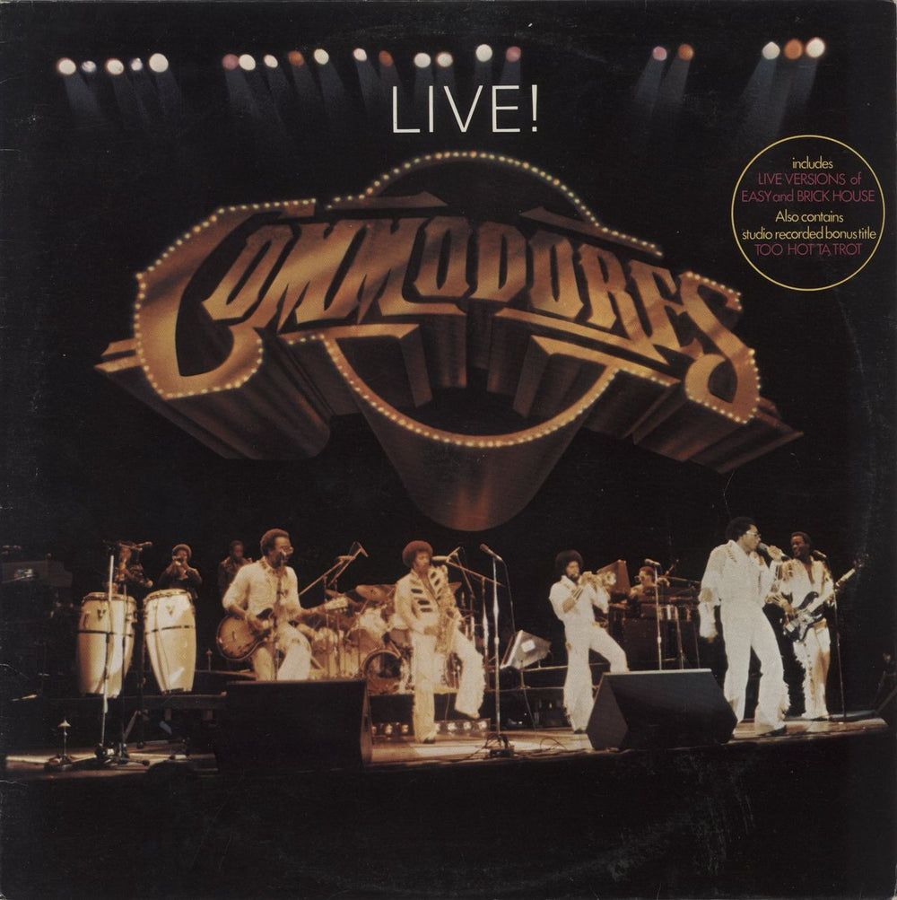 Commodores Live UK 2-LP vinyl record set (Double LP Album) TMSP6007