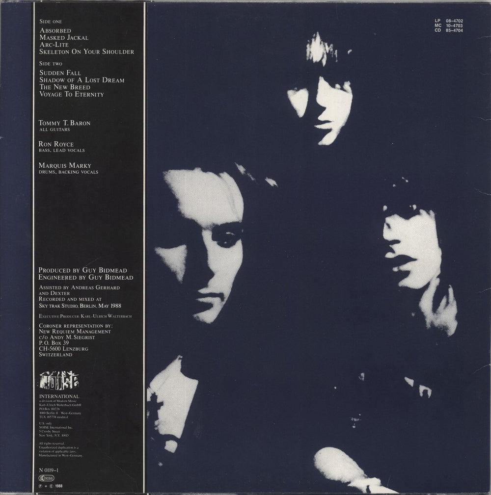 Coroner Punishment For Decadence German vinyl LP album (LP record) 5017254011916