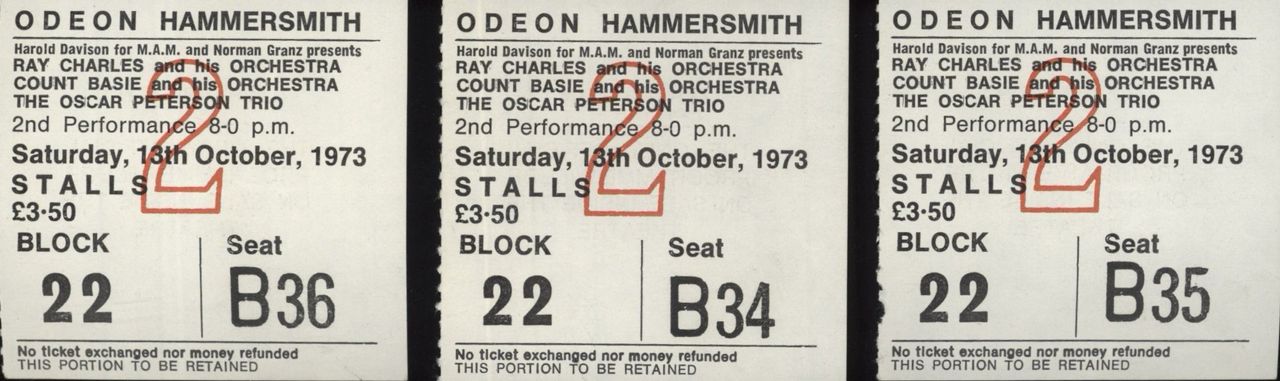 Count Basie Count Basie + Ticket Stub UK tour programme CUITRCO856300