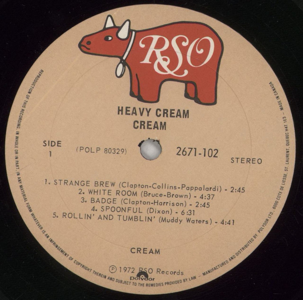 Cream Heavy Cream Canadian 2-LP vinyl record set (Double LP Album) CRM2LHE138858