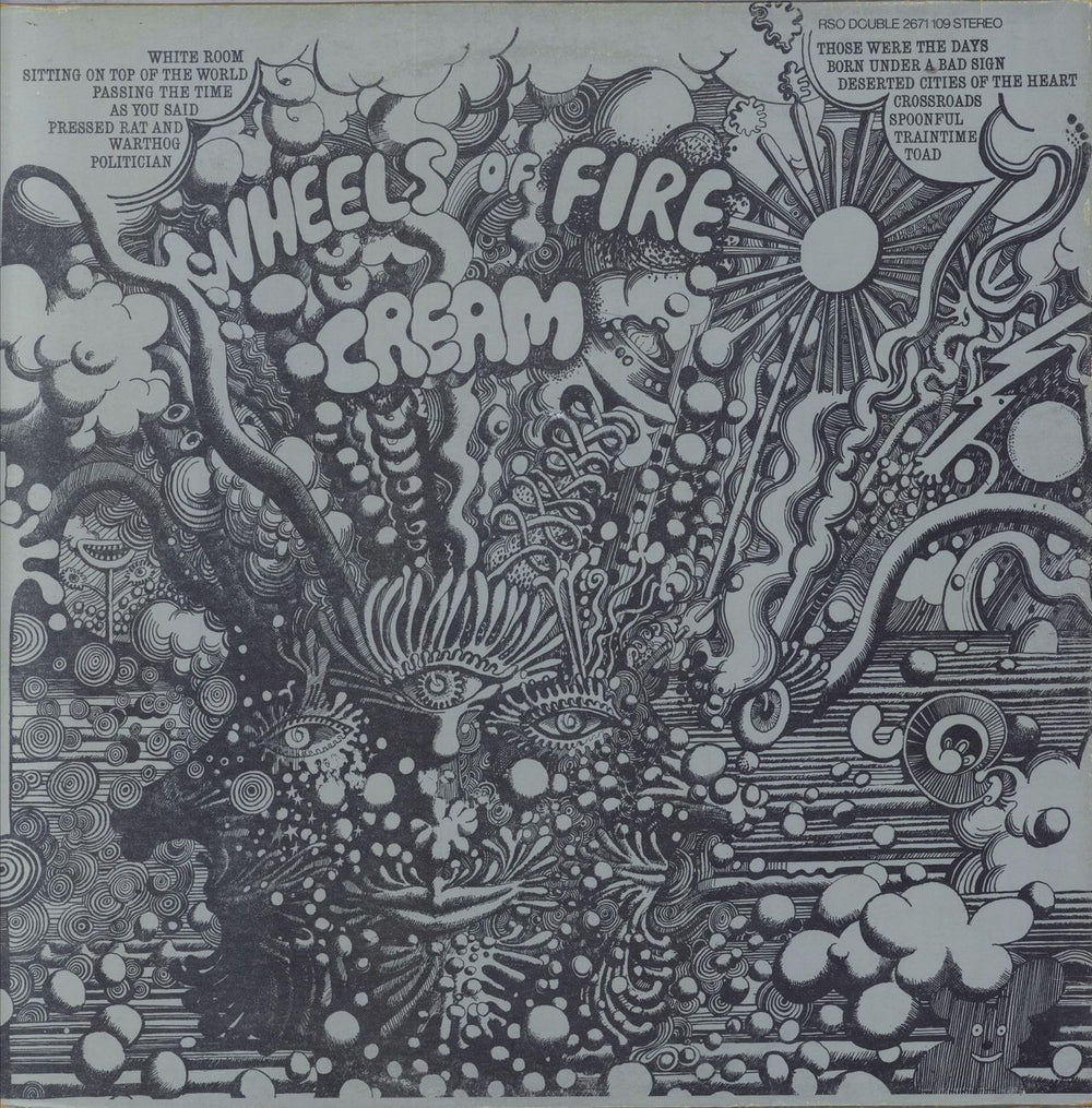 Cream Wheels Of Fire - Cream Label UK 2-LP vinyl record set (Double LP Album)